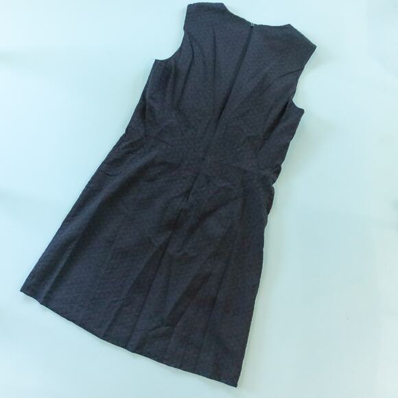 Theory Navy Textured Sleeveless Knee Length Dress Size 12 Frantias - Picture 7 of 9